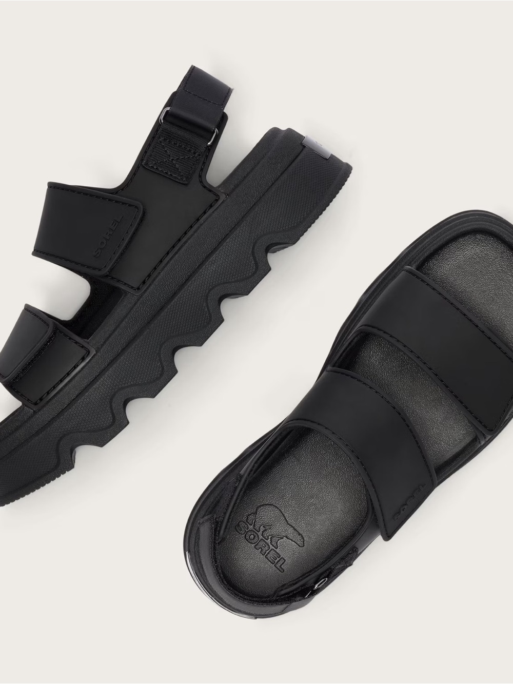 NEW Black SOREL Kinetic Sandals